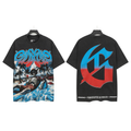 Robers Fashion God Style Hip-Hop West Coast Graffiti Unisex Loose High-Definition Print Cotton T-Shirt