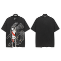 Robers Fashion God Style Hip-Hop West Coast Graffiti Unisex Loose High-Definition Print Cotton T-Shirt