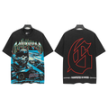 Robers Fashion God Style Hip-Hop West Coast Graffiti Unisex Loose High-Definition Print Cotton T-Shirt